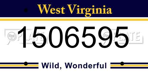 1506595 West Virginia License Plate