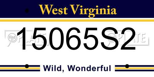 15065S2 West Virginia License Plate