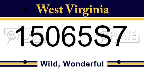 15065S7 West Virginia License Plate