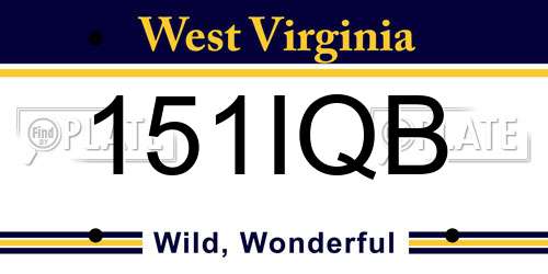 151IQB West Virginia License Plate