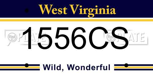 1556CS West Virginia License Plate