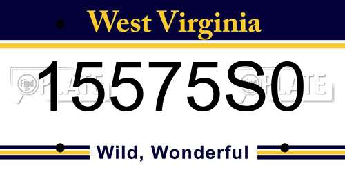 15575S0 West Virginia License Plate
