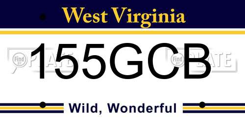 155GCB West Virginia License Plate