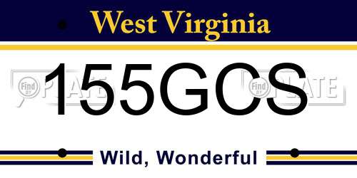 155GCS West Virginia License Plate