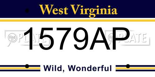 1579AP West Virginia License Plate