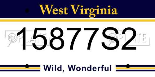 15877S2 West Virginia License Plate