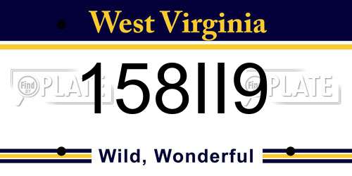 158II9 West Virginia License Plate