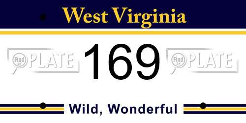 169 West Virginia License Plate