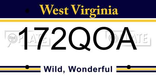 172QOA West Virginia License Plate