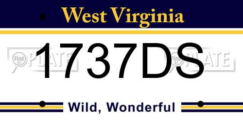 1737DS West Virginia License Plate
