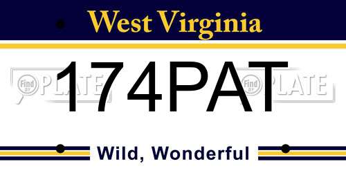 174PAT West Virginia License Plate