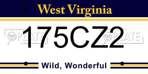 175CZ2 West Virginia License Plate
