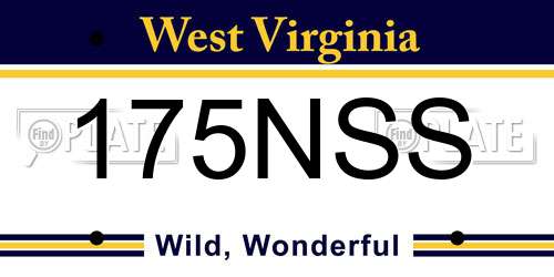 175NSS West Virginia License Plate