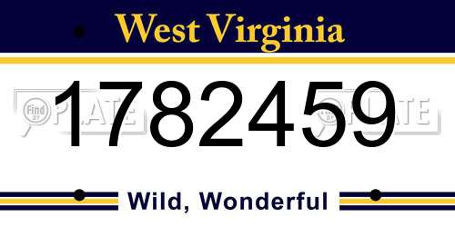 1782459 West Virginia License Plate