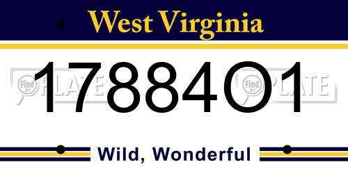 17884O1 West Virginia License Plate