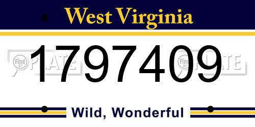 1797409 West Virginia License Plate
