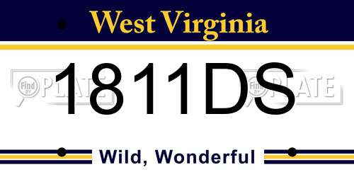 1811DS West Virginia License Plate