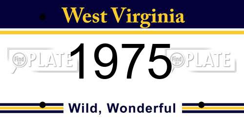 1975 West Virginia License Plate