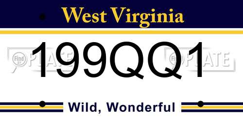 199QQ1 West Virginia License Plate