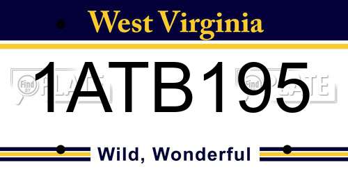 1ATB195 West Virginia License Plate