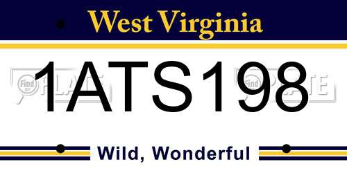 1ATS198 West Virginia License Plate