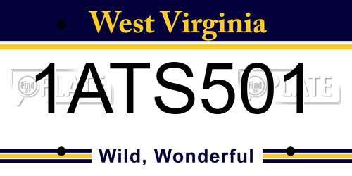 1ATS501 West Virginia License Plate