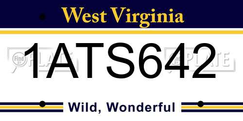 1ATS642 West Virginia License Plate