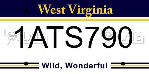 1ATS790 West Virginia License Plate