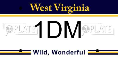 1DM West Virginia License Plate