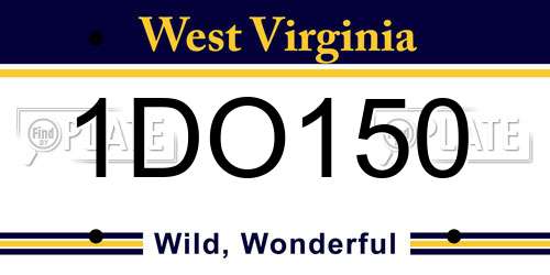 1DO150 West Virginia License Plate