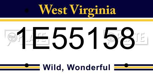1E55158 West Virginia License Plate