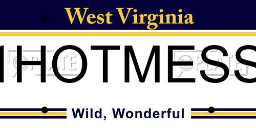 1HOTMESS West Virginia License Plate