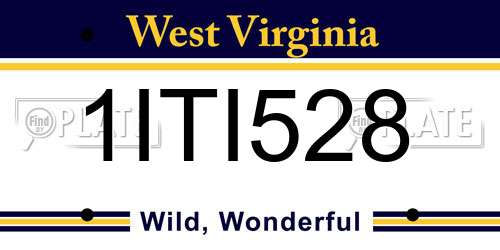 1ITI528 West Virginia License Plate