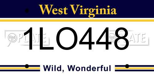 1LO448 West Virginia License Plate