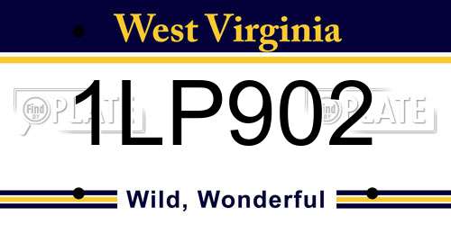 1LP902 West Virginia License Plate