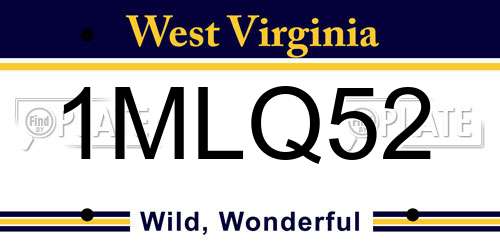 1MLQ52 West Virginia License Plate