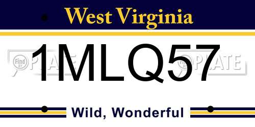1MLQ57 West Virginia License Plate