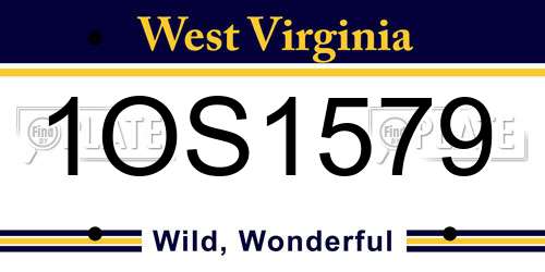 1OS1579 West Virginia License Plate
