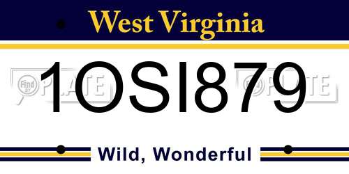 1OSI879 West Virginia License Plate