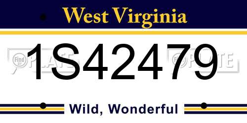 1S42479 West Virginia License Plate