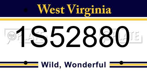 1S52880 West Virginia License Plate