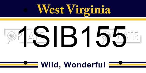 1SIB155 West Virginia License Plate