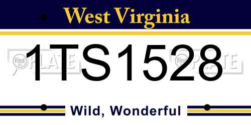 1TS1528 West Virginia License Plate
