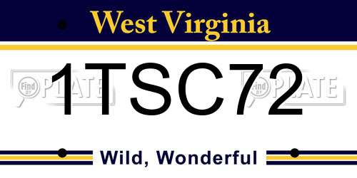 1TSC72 West Virginia License Plate
