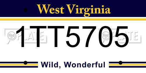 1TT5705 West Virginia License Plate