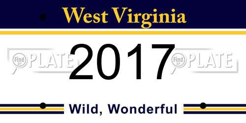 2017 West Virginia License Plate