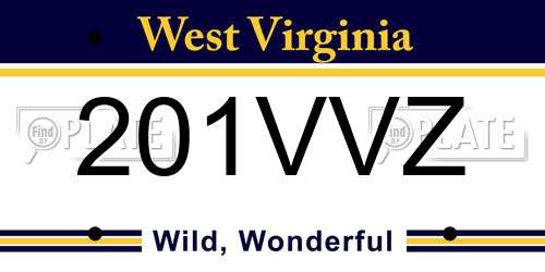201VVZ West Virginia License Plate