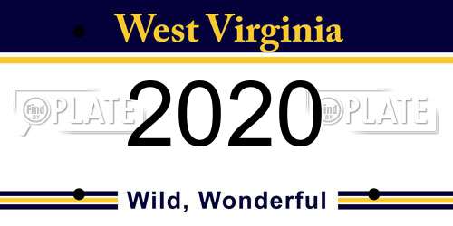 2020 West Virginia License Plate
