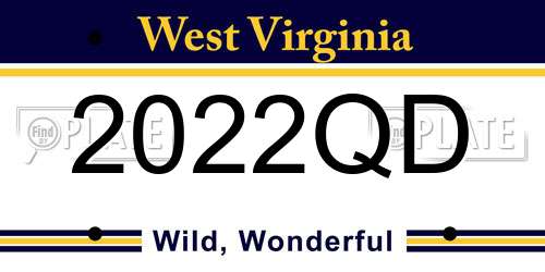 2022QD West Virginia License Plate