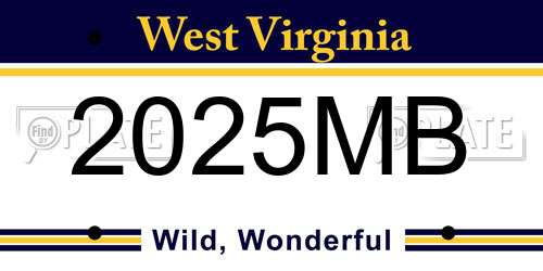 2025MB West Virginia License Plate
